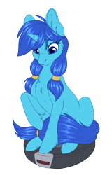 Size: 2301x3595 | Tagged: safe, artist:silkensaddle, oc, oc only, oc:single drop, pony, unicorn, colored, high res, ponies riding roombas, riding, roomba, simple background, solo, transparent background