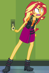 Size: 490x724 | Tagged: safe, screencap, sunset shimmer, equestria girls, equestria girls series, forgotten friendship, g4, angry, cropped, geode of empathy, magical geodes, solo