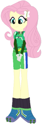 Size: 189x554 | Tagged: safe, artist:selenaede, artist:user15432, fluttershy, human, equestria girls, g4, armor, barely eqg related, base used, clothes, crossover, gloves, luigi, luigishy, mario strikers, mario strikers charged, nintendo, shoes, shorts, sidekick, smiling, soccer shoes, socks, solo, sports shorts, super mario bros., super mario strikers