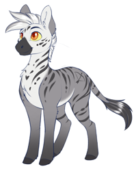 Size: 2288x2870 | Tagged: safe, artist:silkensaddle, oc, oc only, pony, zebra, high res, simple background, solo, white background