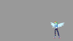 Size: 1920x1080 | Tagged: safe, artist:crosslineanimator, rainbow dash, equestria girls, g4, animated, converse, ponied up, shoes, solo