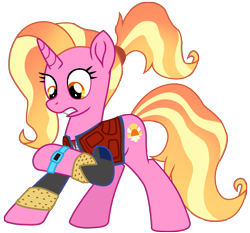 Size: 8760x8167 | Tagged: safe, artist:ejlightning007arts, luster dawn, pony, unicorn, g4, the last problem, absurd resolution, back to the future, clothes, cosplay, costume, crossover, cutie mark, female, jacket, mare, marty mcfly, movie reference, raised hoof, shocked, simple background, transparent background, vector, vest, watch