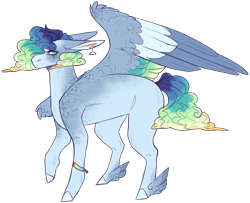 Size: 2682x2183 | Tagged: safe, artist:sleepy-nova, oc, oc only, pegasus, pony, cloud mane, high res, simple background, solo, transparent background, winged hooves