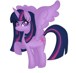 Size: 1848x1760 | Tagged: safe, alternate version, artist:insomniaqueen, twilight sparkle, alicorn, pony, g4, background removed, eyelashes, female, mare, raised hoof, simple background, solo, transparent background, twilight sparkle (alicorn)