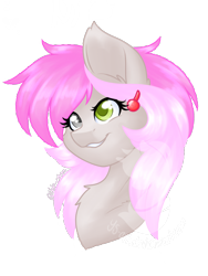 Size: 1080x1440 | Tagged: safe, artist:silentwolf-oficial, oc, oc only, oc:pandita, earth pony, pony, bust, earth pony oc, eyelashes, simple background, smiling, solo, transparent background, watermark