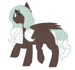 Size: 636x591 | Tagged: safe, oc, oc only, pegasus, pony, one eye closed, pegasus oc, raised hoof, simple background, solo, white background, wings, wink
