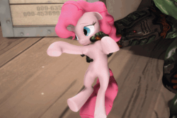 Size: 720x480 | Tagged: safe, artist:fishimira, pinkie pie, earth pony, 3d, animated, cellphone, context needed, depressed, doom guy, eyes closed, floppy ears, phone, sad, sitting, source filmmaker