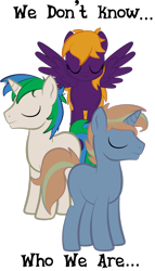 Size: 1920x3365 | Tagged: safe, artist:alexdti, oc, oc only, oc:brainstorm (alexdti), oc:purple creativity, oc:star logic, pegasus, pony, unicorn, female, male, simple background, transparent background