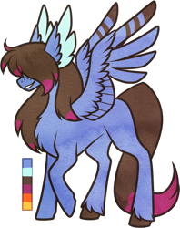 Size: 552x698 | Tagged: safe, artist:velnyx, oc, oc only, oc:bluebell, pegasus, pony, colored wings, female, mare, multicolored wings, simple background, solo, transparent background, wings