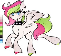 Size: 733x675 | Tagged: safe, artist:velnyx, oc, oc only, oc:summer blossom, pegasus, pony, choker, male, simple background, solo, spiked choker, stallion, transparent background
