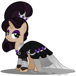 Size: 2049x2062 | Tagged: safe, artist:strawberry-spritz, oc, oc only, oc:miss remains, pony, unicorn, clothes, dress, female, gala dress, high res, mare, simple background, solo, transparent background