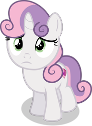 Size: 5091x6953 | Tagged: safe, artist:starcollider, sweetie belle, pony, unicorn, g4, growing up is hard to do, .svg available, absurd resolution, cute, diasweetes, female, filly, sad, sadorable, show accurate, simple background, transparent background, vector