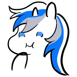 Size: 400x400 | Tagged: safe, artist:writerpony1, oc, oc only, oc:silverblue, happy, smiling