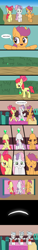 Size: 1200x8000 | Tagged: safe, artist:platinumdrop, apple bloom, scootaloo, sweetie belle, bat pony, vampire, vampire bat pony, vampony, g4, bat ponified, comic, cutie mark crusaders, dialogue, drinking, halloween, holiday, potion, race swap, request, sleeping, species swap, speech bubble, too dumb to live, transformation, waking up, what could possibly go wrong