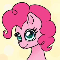 Size: 500x500 | Tagged: safe, artist:cornelia_nelson, artist:lazy_daissy, pinkie pie, pony, animated, explicit source, gif, looking at you, one eye closed, tongue out, wink, winking at you, ych example, your character here