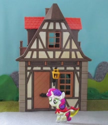 Size: 1024x1179 | Tagged: safe, artist:malte279, part of a set, sweetie belle, pony, unicorn, g4, craft, embossing, irl, metal foil, photo, playmobil, relief