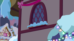 Size: 1280x720 | Tagged: safe, screencap, a hearth's warming tail, g4, background, no pony, ponyville, scenic ponyville, snow, winter