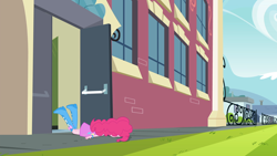 Size: 1920x1080 | Tagged: safe, screencap, pinkie pie, equestria girls, g4, my little pony equestria girls: friendship games, canterlot high, faceplant, female, ouch, outdoors, soccer field, solo