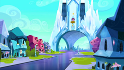 Size: 1280x720 | Tagged: safe, screencap, g4, the times they are a changeling, background, crystal castle, crystal empire, royal guard, scenic ponyville