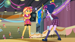 Size: 1920x1080 | Tagged: safe, screencap, sci-twi, sunset shimmer, twilight sparkle, equestria girls, g4, my little pony equestria girls: friendship games, cropped