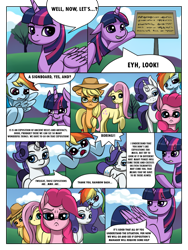 Size: 774x1032 | Tagged: safe, artist:mrrowerscream, artist:palibrik, applejack, fluttershy, pinkie pie, rainbow dash, rarity, twilight sparkle, alicorn, pony, comic:curse and madness, g4, mlpcam, twilight sparkle (alicorn)