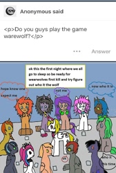 Size: 674x1001 | Tagged: safe, artist:ask-luciavampire, oc, earth pony, pegasus, pony, unicorn, vampire, vampony, ask ponys gamer club, ask, card game, tumblr