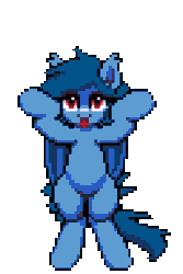 Size: 256x384 | Tagged: safe, artist:bitassembly, oc, oc only, oc:tazzee, bat pony, pony, animated, bat pony oc, bat wings, bipedal, caramelldansen, dancing, female, gif, mare, pixel art, simple background, solo, transparent background, wings