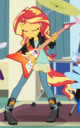 Size: 394x629 | Tagged: safe, screencap, sunset shimmer, equestria girls, friendship games, g4, cropped, cute, eyes closed, ponied up, shimmerbetes, smiling, solo focus
