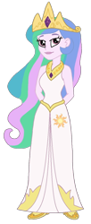 Size: 536x1316 | Tagged: safe, artist:rebelprincess59, princess celestia, principal celestia, equestria girls, g4, arm behind back, clothes, cutie mark, cutie mark on clothes, dress, female, human female, photo, simple background, solo, transparent background