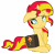 Size: 7100x7000 | Tagged: safe, artist:tardifice, sunset shimmer, pony, unicorn, equestria girls, equestria girls specials, g4, my little pony equestria girls: mirror magic, absurd resolution, bag, saddle bag, simple background, solo, transparent background, vector