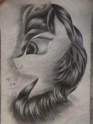 Size: 1080x1440 | Tagged: safe, artist:henry forewen, autumn blaze, kirin, pony, g4, sounds of silence, bust, monochrome, sketch, solo, traditional art