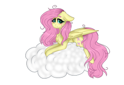 Size: 3470x2390 | Tagged: safe, artist:blue pines, artist:dipper-blue-pines, fluttershy, pegasus, pony, g4, cloud, cute, female, fluffy, high res, mare, simple background, solo, transparent background, wings