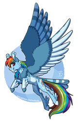 Size: 984x1508 | Tagged: safe, artist:inuhoshi-to-darkpen, rainbow dash, pegasus, pony, g4, backwards cutie mark, chest fluff, ear fluff, female, flying, hoof fluff, mare, redesign, simple background, smiling at you, spread wings, tail feathers, transparent background, wing fluff, wings