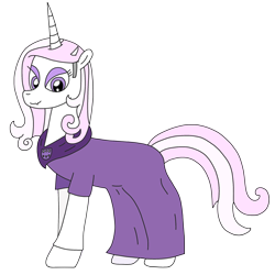 Size: 2408x2409 | Tagged: safe, artist:supahdonarudo, fleur-de-lis, pony, unicorn, g4, clothes, costume, dress, halloween, halloween costume, high res, holiday, simple background, toriel, transparent background, undertale