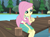 Size: 1450x1080 | Tagged: safe, screencap, fluttershy, equestria girls, g4, my little pony equestria girls: legend of everfree, camp everfree outfits, cropped, forest, lake, pier, sleeveless, solo