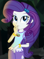 Size: 808x1074 | Tagged: safe, screencap, rarity, equestria girls, g4, my little pony equestria girls: legend of everfree, bracelet, camp everfree logo, camp everfree outfits, clothes, cropped, cutie mark, cutie mark on clothes, female, jewelry, shorts, solo