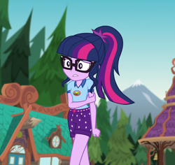 Size: 1142x1080 | Tagged: safe, screencap, sci-twi, twilight sparkle, equestria girls, g4, my little pony equestria girls: legend of everfree, camp everfree outfits, clothes, cropped, cutie mark, cutie mark on clothes, solo
