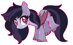 Size: 1280x800 | Tagged: safe, artist:starshade, artist:sugarsong14, oc, oc only, bat pony, pony, base used, bat pony oc, bat wings, female, mare, scrunchy face, simple background, solo, transparent background, wings