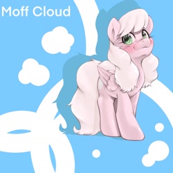 Size: 1536x1536 | Tagged: safe, artist:kurogewapony, oc, oc only, oc:moff cloud, pegasus, pony, blushing, female, looking at you, mare, smiling, solo