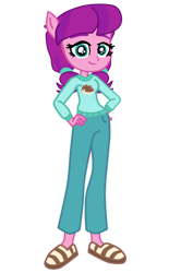 Size: 703x1137 | Tagged: source needed, useless source url, safe, artist:gmaplay, lily longsocks, equestria girls, g4, pony ears, simple background, solo, transparent background