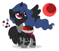 Size: 3000x2620 | Tagged: safe, artist:magicuniclaws, oc, oc only, alicorn, pony, high res, offspring, parent:king sombra, parent:nightmare moon, simple background, solo, transparent background