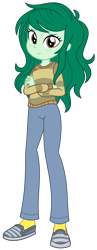 Size: 1628x4184 | Tagged: safe, artist:sketchmcreations, wallflower blush, equestria girls, g4, clothes, commission, crossed arms, cute, female, flowerbetes, looking at you, simple background, smiling, socks, solo, transparent background, vector