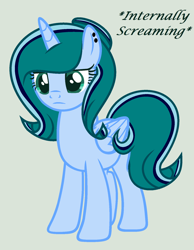 Size: 1316x1700 | Tagged: safe, artist:lominicinfinity, oc, oc only, oc:infinity mi rosalinda, alicorn, pony, female, internal screaming, mare, simple background, solo, vector