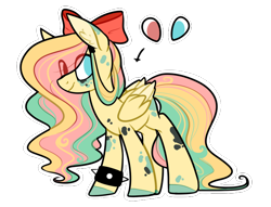 Size: 748x571 | Tagged: safe, artist:cyrinthia, oc, oc only, oc:maridia, pegasus, pony, bow, female, hair bow, mare, simple background, solo, transparent background