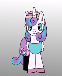 Size: 1280x1550 | Tagged: safe, artist:platinumdrop, princess flurry heart, alicorn, pony, g4, clothes, dress, female, filly, gradient background, older, request, simple background, solo