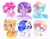 Size: 2048x1583 | Tagged: safe, artist:osawari64, applejack, fluttershy, pinkie pie, rainbow dash, rarity, twilight sparkle, alicorn, earth pony, pegasus, pony, unicorn, g4, :p, alternate hairstyle, bust, cute, female, hair over one eye, hatless, mane six, mare, missing accessory, portrait, short hair, simple background, tongue out, twilight sparkle (alicorn), white background