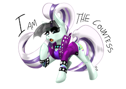 Size: 4961x3508 | Tagged: safe, artist:mekblue, coloratura, earth pony, pony, g4, absurd resolution, arm band, clothes, countess coloratura, female, jacket, mare, open mouth, simple background, solo, sticker, transparent background