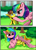 Size: 1059x1470 | Tagged: safe, artist:candyclumsy, oc, oc:candy clumsy, oc:tommy the human, alicorn, pegasus, pony, alicorn oc, babysitting, canterlot, child, colt, comforting, comic, commissioner:bigonionbean, cutie mark, female, horn, hug, lying down, male, mare, park, sad, sneak peek, winghug, wings, writer:bigonionbean