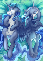 Size: 1477x2067 | Tagged: safe, artist:halley-valentine, oc, oc only, alicorn, original species, pony, shark, shark pony, alicorn oc, body pillow, female, horn, wings