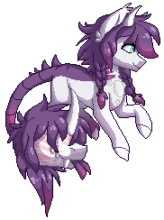 Size: 182x244 | Tagged: safe, artist:silentwolf-oficial, oc, oc only, cow plant pony, monster pony, original species, plant pony, pony, augmented tail, closed species, colored hooves, fangs, forked tongue, horn, plant, simple background, solo, thorn, transparent background